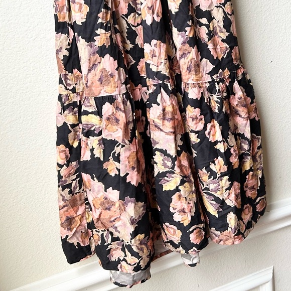 NWT Saltwater Lux Black Pink Vye Midi Floral dress Sz S - Picture 6 of 12